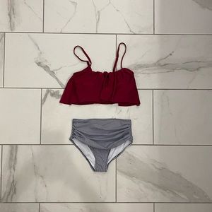 High waist mismatched swimsuit never worn